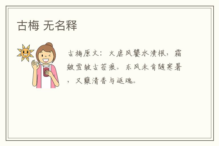 古梅 无名释