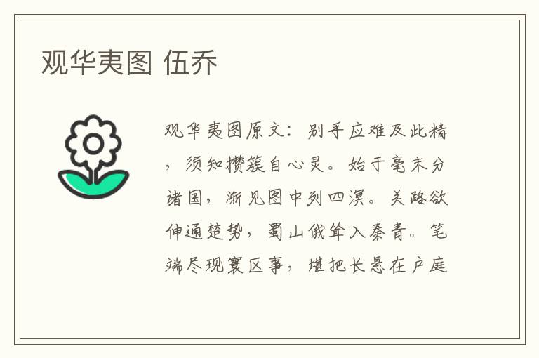 观华夷图 伍乔
