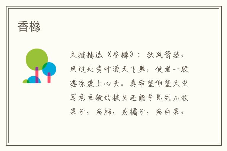 香橼