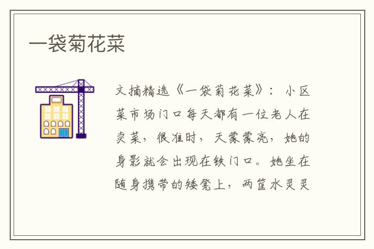 一袋菊花菜