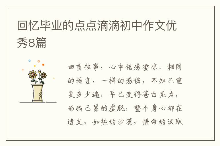 回忆毕业的点点滴滴初中作文优秀8