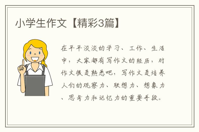 小学生作文【精彩3篇】
