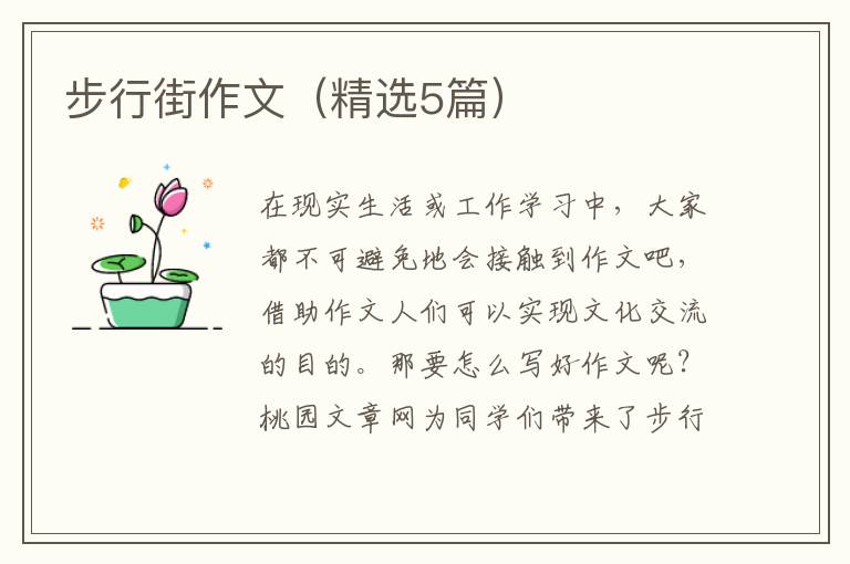 步行街作文（精选5篇）
