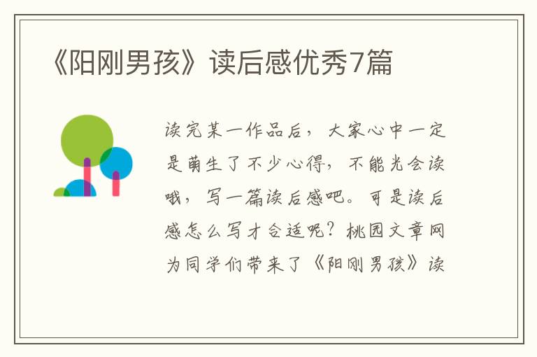 《阳刚男孩》读后感优秀7篇