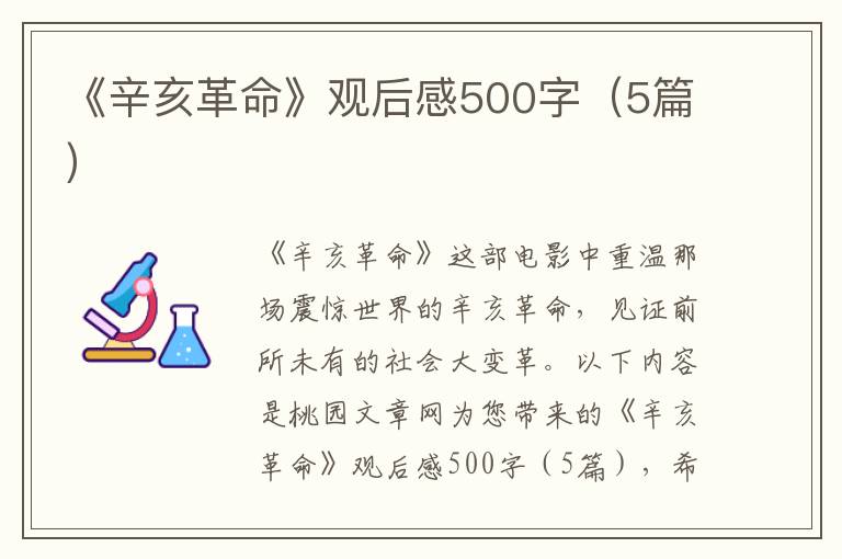 《辛亥革命》观后感500字(5篇)