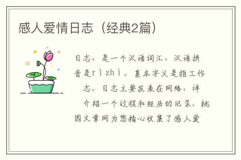 感人爱情日志（经典2篇）