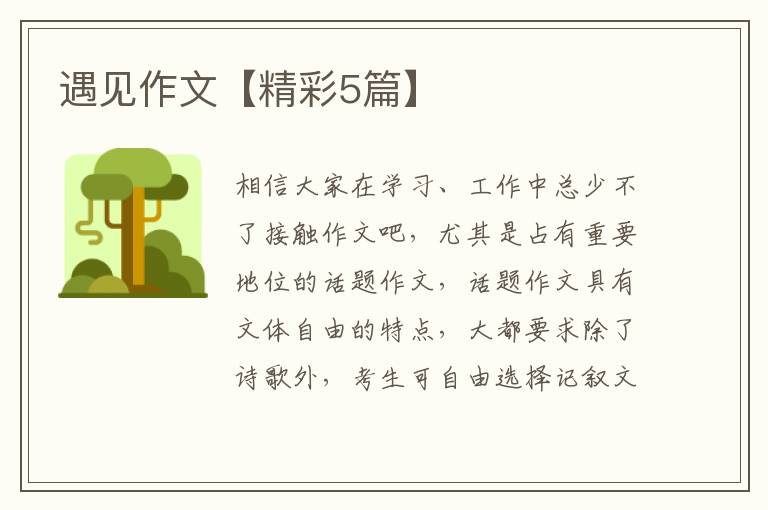 遇见作文【精彩5篇】