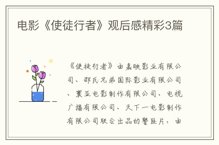 电影《使徒行者》观后感精彩3篇