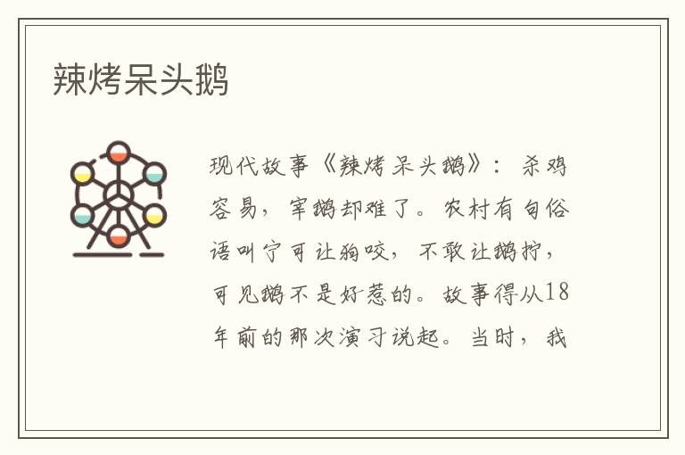 辣烤呆头鹅