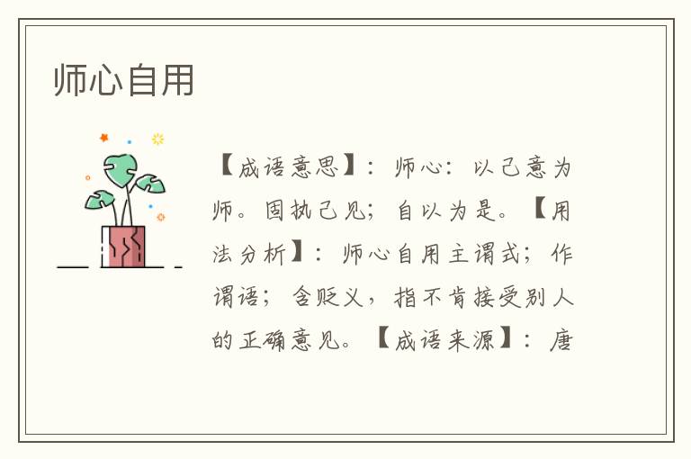 师心自用