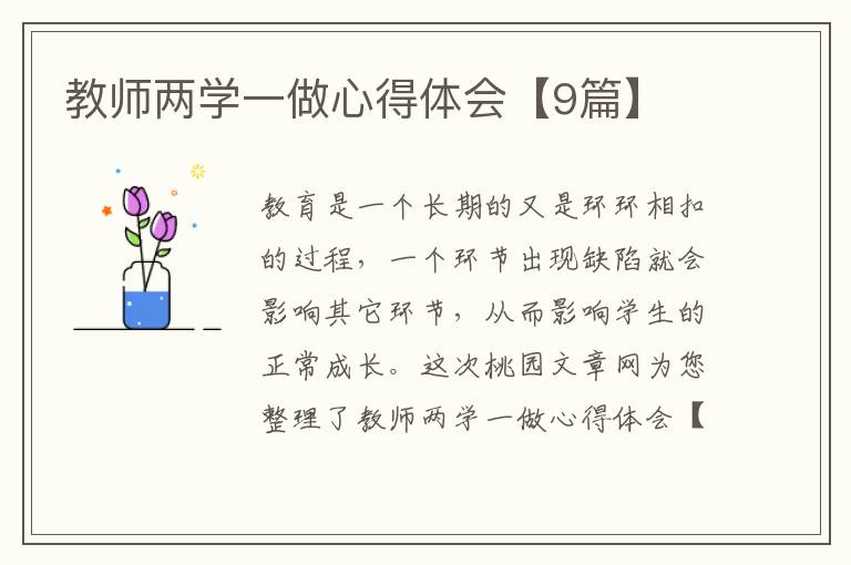教师两学一做心得体会【9篇】
