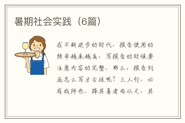 暑期社会实践（6篇）